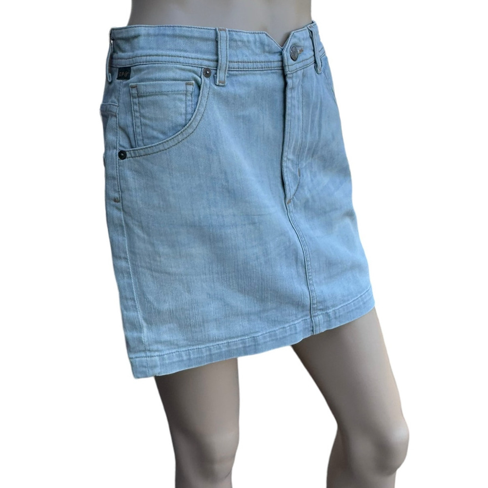 Citizens of Humanity Light Wash Denim Mini Skirt Raw Cutoff Hem NWOT Size 28